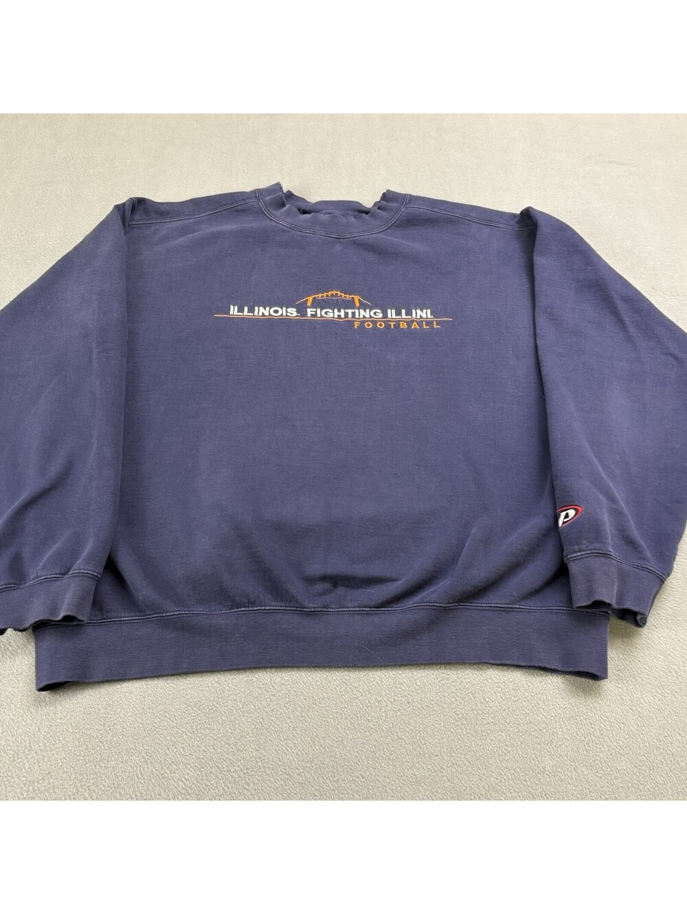 Vintage 90s University Of Illinois Fighting Illini Football Sweatshirt Size XL